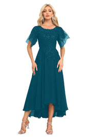 Augday Chiffon Lace Sequins Mother of the Bridesmaid Dresses