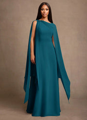 Augday Liddie A-Line Pleated Chiffon Dress