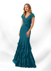 Augday Bailora Mermaid Ruched Chiffon Dress