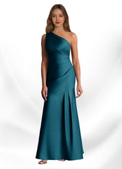 Augday Haifa Mermaid One Shoulder Stretch Satin Dress