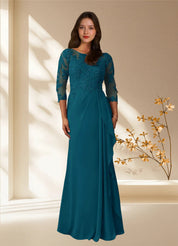 Augday Calanthe A-Line Scoop Chiffon Dress