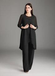 Augday Maura Mother of the Bride Dresses Jumpsuit Pantsuit Sequins Chiffon Dress