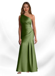 Augday Haifa Mermaid One Shoulder Stretch Satin Dress