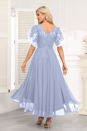 Augday Chiffon Lace Sequins Mother of the Bridesmaid Dresses