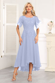Augday Chiffon Lace Sequins Mother of the Bridesmaid Dresses