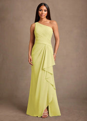 Augday Floy Sheath One Shoulder Chiffon Dress