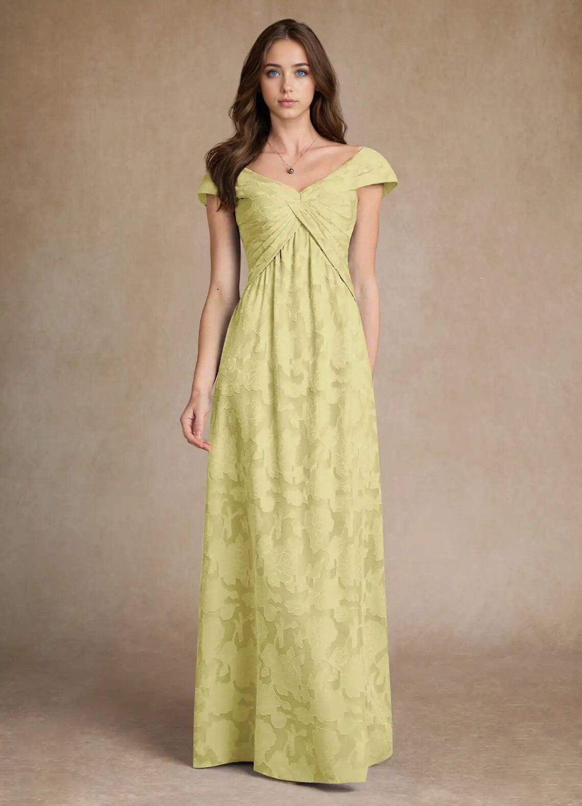 Augday Myrtle A-Line Pleated Floral Burnout Dress