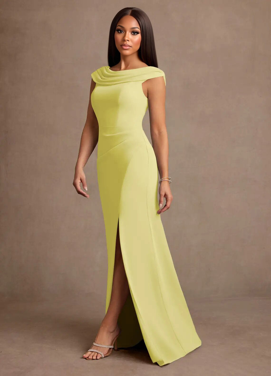 Augday Irvine A-Line Pleated Chiffon Dress