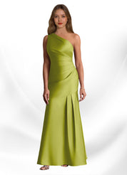 Augday Haifa Mermaid One Shoulder Stretch Satin Dress