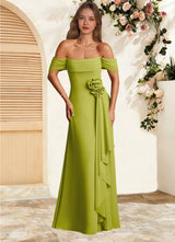 Augday Amherst A-Line Off the Shoulder Chiffon Dress