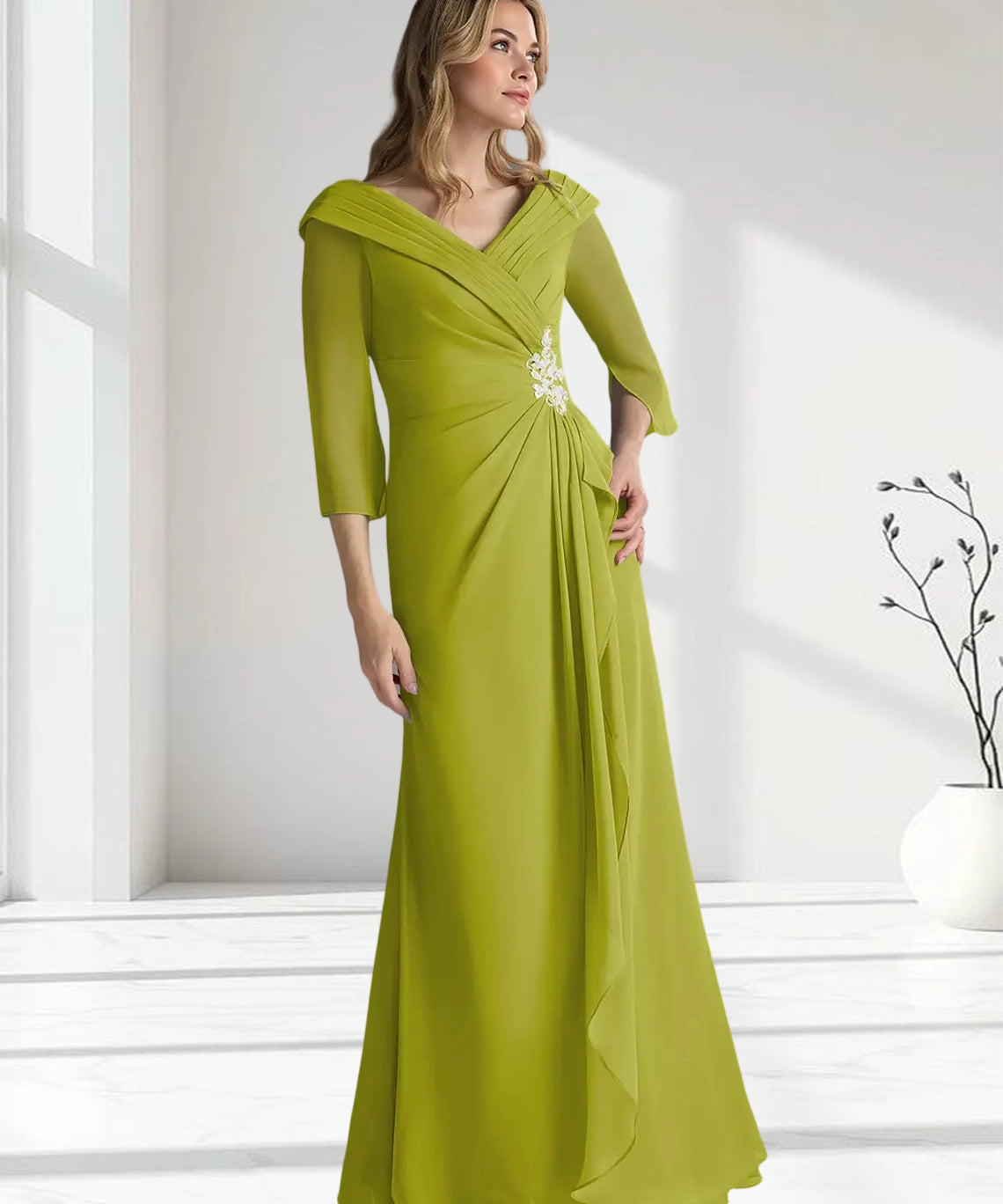 Augday Jaycee A-Line Chiffon Dress