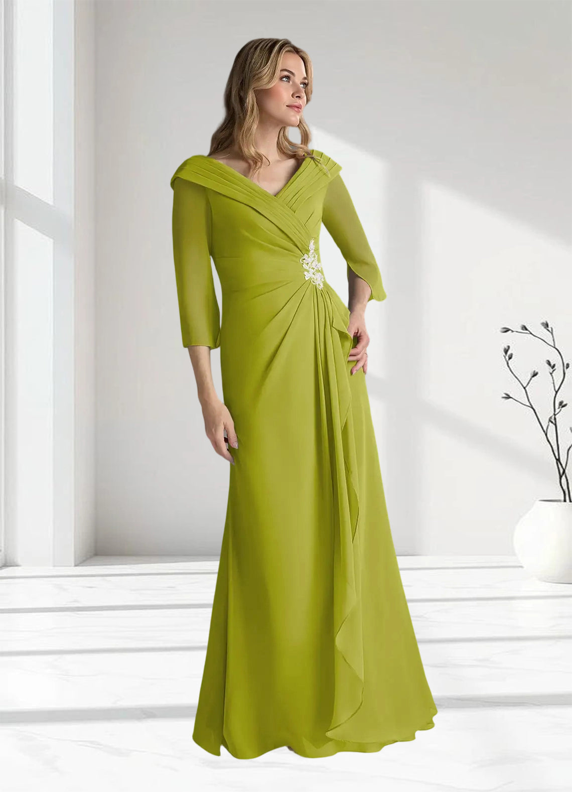 Augday Jaycee A-Line Chiffon Dress