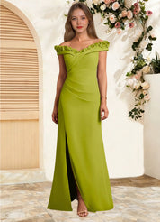 Augday Jettie Sheath Pleated Chiffon Dress