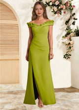 Augday Jettie Sheath Pleated Chiffon Dress