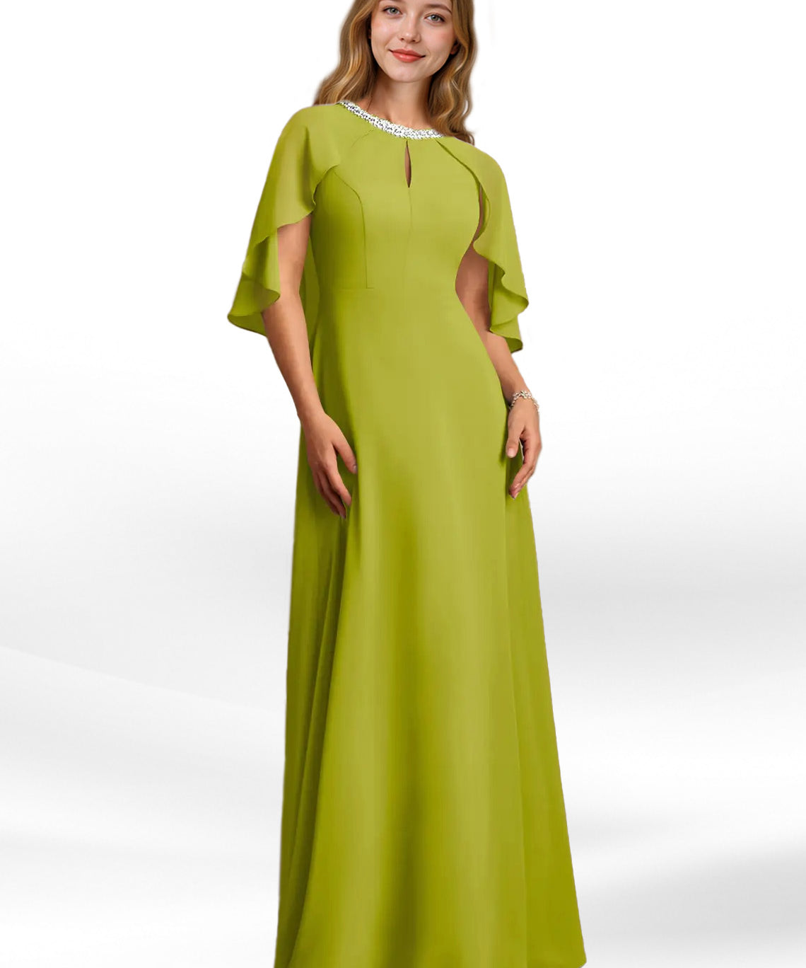 Augday Winnifred A-Line Beaded Chiffon Dress