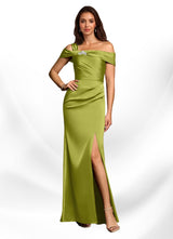 Augday Altonia Mermaid Off the Shoulder Stretch Satin Dress