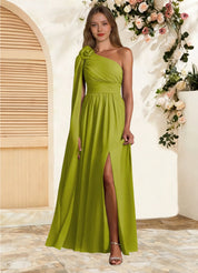 Augday Lancaster A-Line One Shoulder Chiffon Dress
