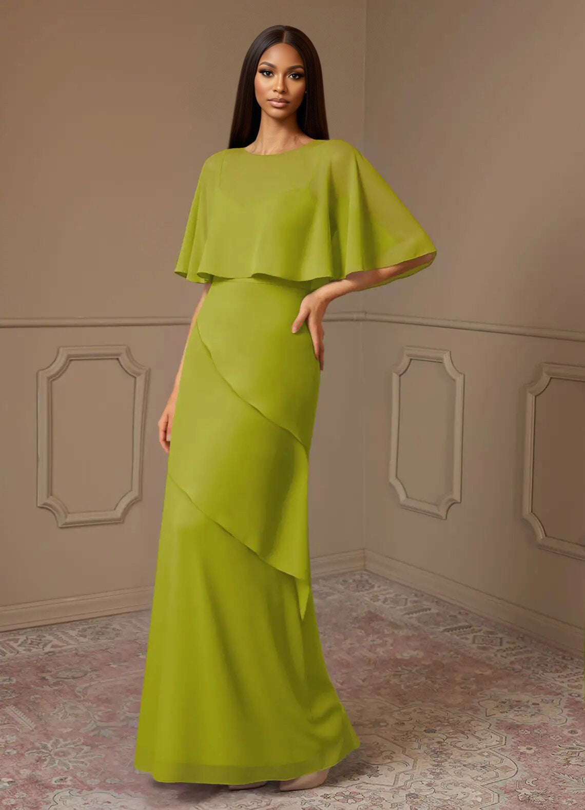Augday Bowie A-Line Chiffon Dress