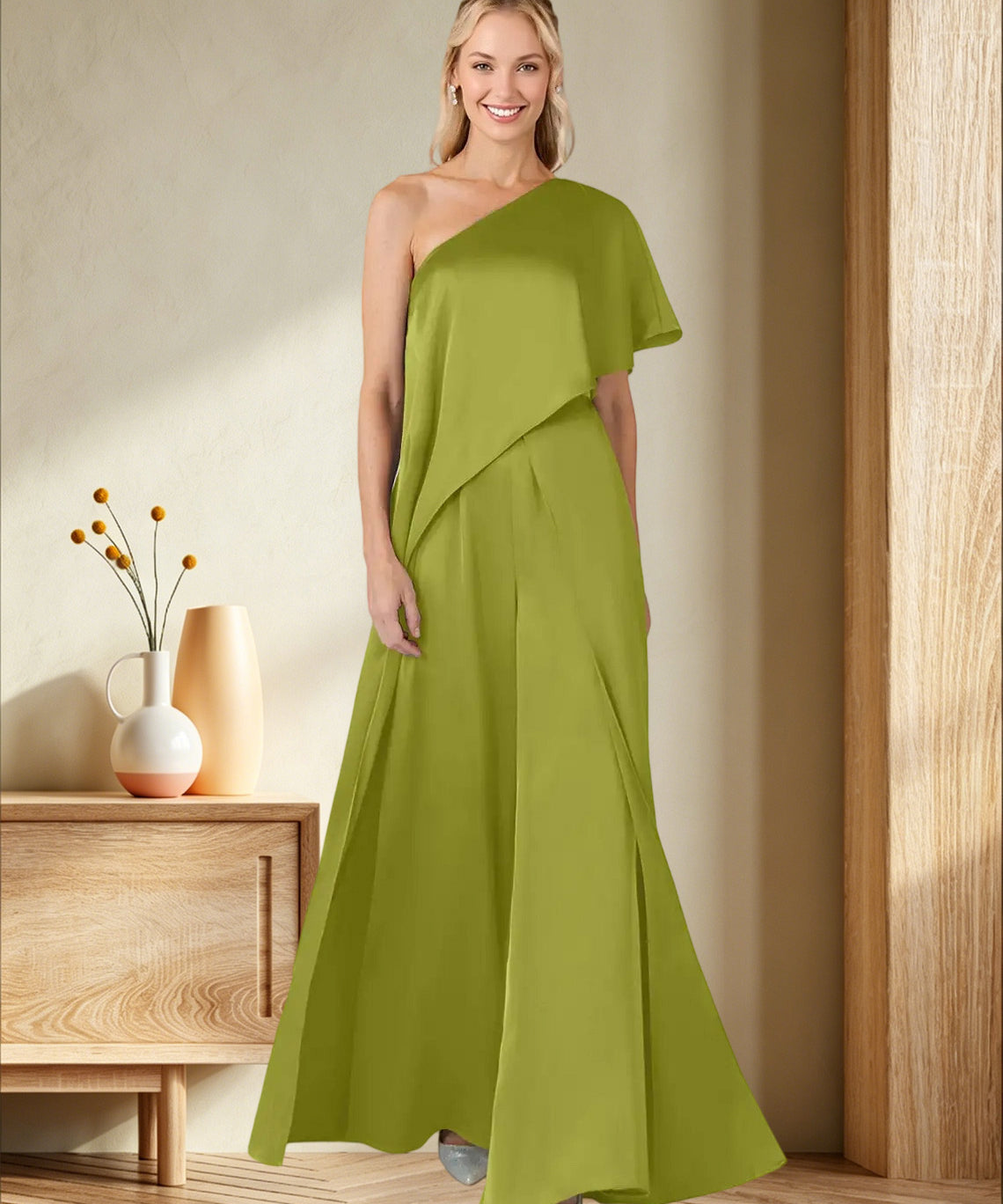 Pantsuit Stretch Satin Dress