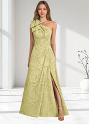 Augday Easton Ball-Gown One Shoulder Floral Burnout Dress