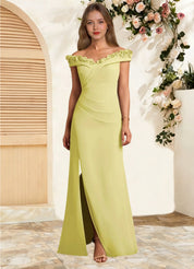 Augday Jettie Sheath Pleated Chiffon Dress