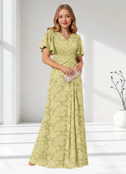 Augday Emmeline Pleated Floral Burnout Dress