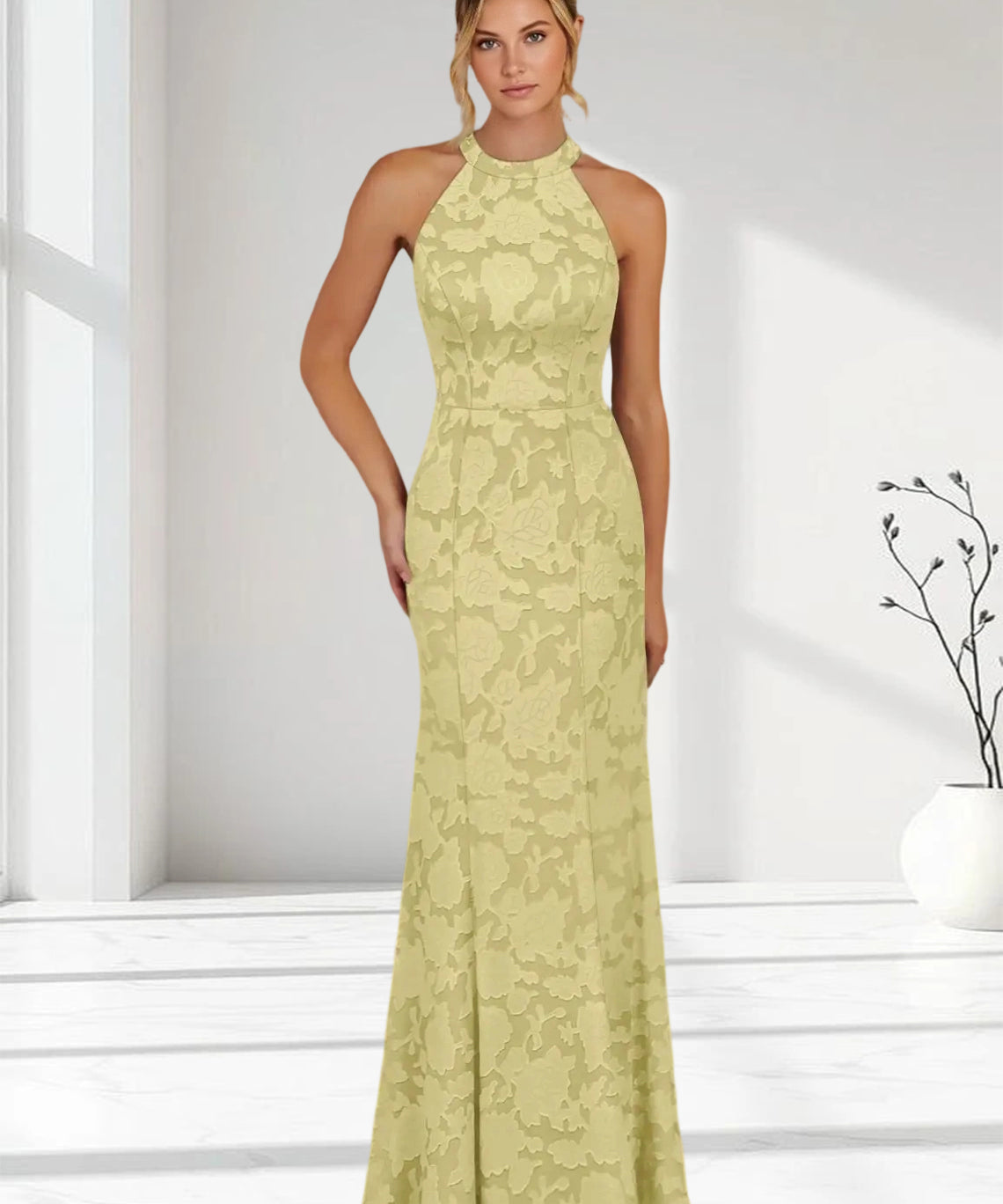 Augday Tyra Mermaid Floral Burnout Dress