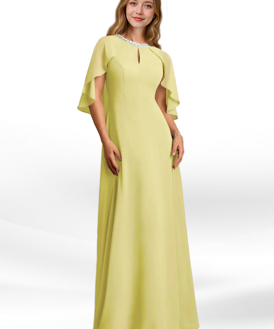 Augday Winnifred A-Line Beaded Chiffon Dress
