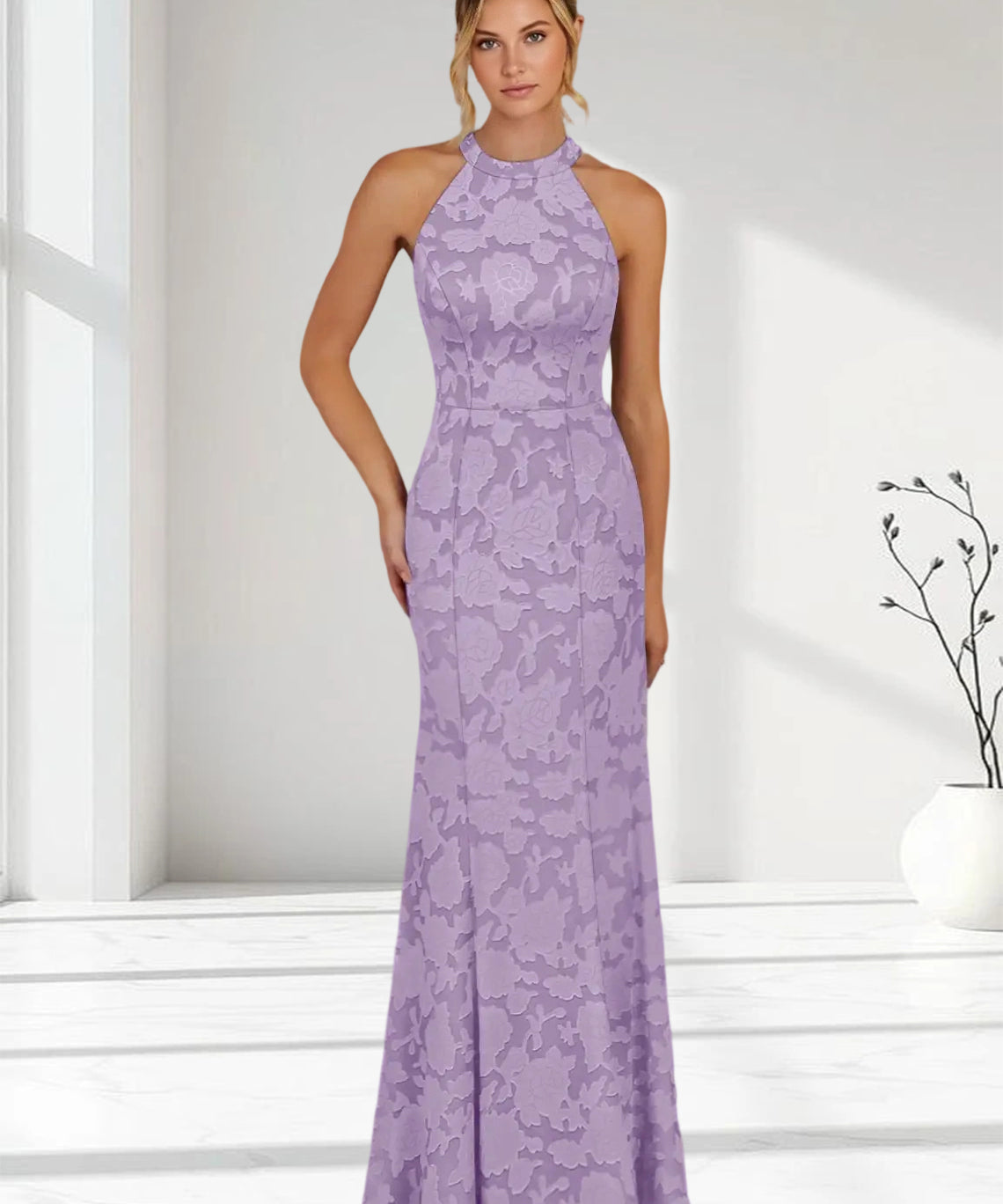 Augday Tyra Mermaid Floral Burnout Dress