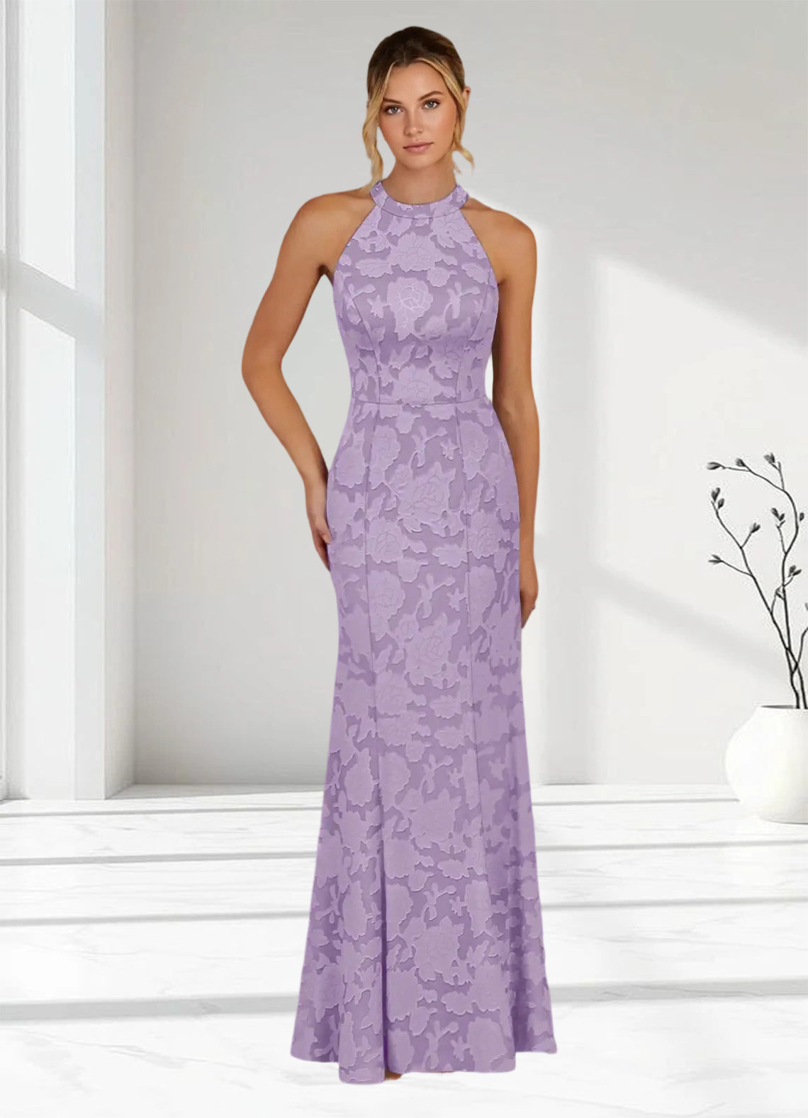 Augday Tyra Mermaid Floral Burnout Dress