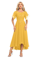 Augday Chiffon Lace Sequins Mother of the Bridesmaid Dresses