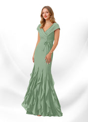Augday Bailora Mermaid Ruched Chiffon Dress