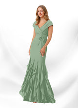 Augday Bailora Mermaid Ruched Chiffon Dress