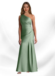 Augday Haifa Mermaid One Shoulder Stretch Satin Dress