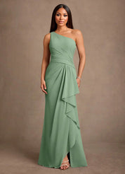 Augday Floy Sheath One Shoulder Chiffon Dress