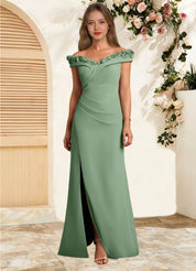 Augday Jettie Sheath Pleated Chiffon Dress