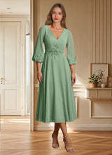 Augday Ana A-Line Lace Chiffon Dress
