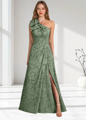 Augday Easton Ball-Gown One Shoulder Floral Burnout Dress