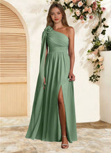 Augday Lancaster A-Line One Shoulder Chiffon Dress