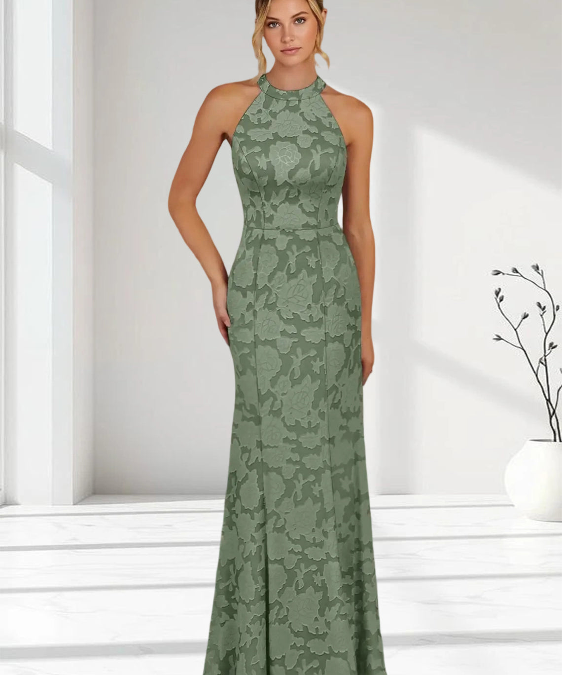 Augday Tyra Mermaid Floral Burnout Dress