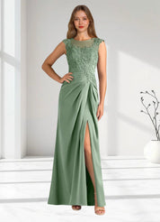Augday Santa Barbara Sheath Pleated Stretch Satin Dress