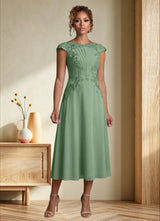 Augday Crista A-Line Lace Chiffon Dress