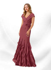 Augday Bailora Mermaid Ruched Chiffon Dress