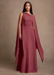 Augday Liddie A-Line Pleated Chiffon Dress