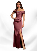 Augday Altonia Mermaid Off the Shoulder Stretch Satin Dress
