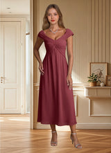 Augday Mirta A-Line Pleated Floral Burnout Dress