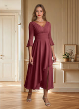 Augday Aerynne A-Line Pleated Chiffon Dress