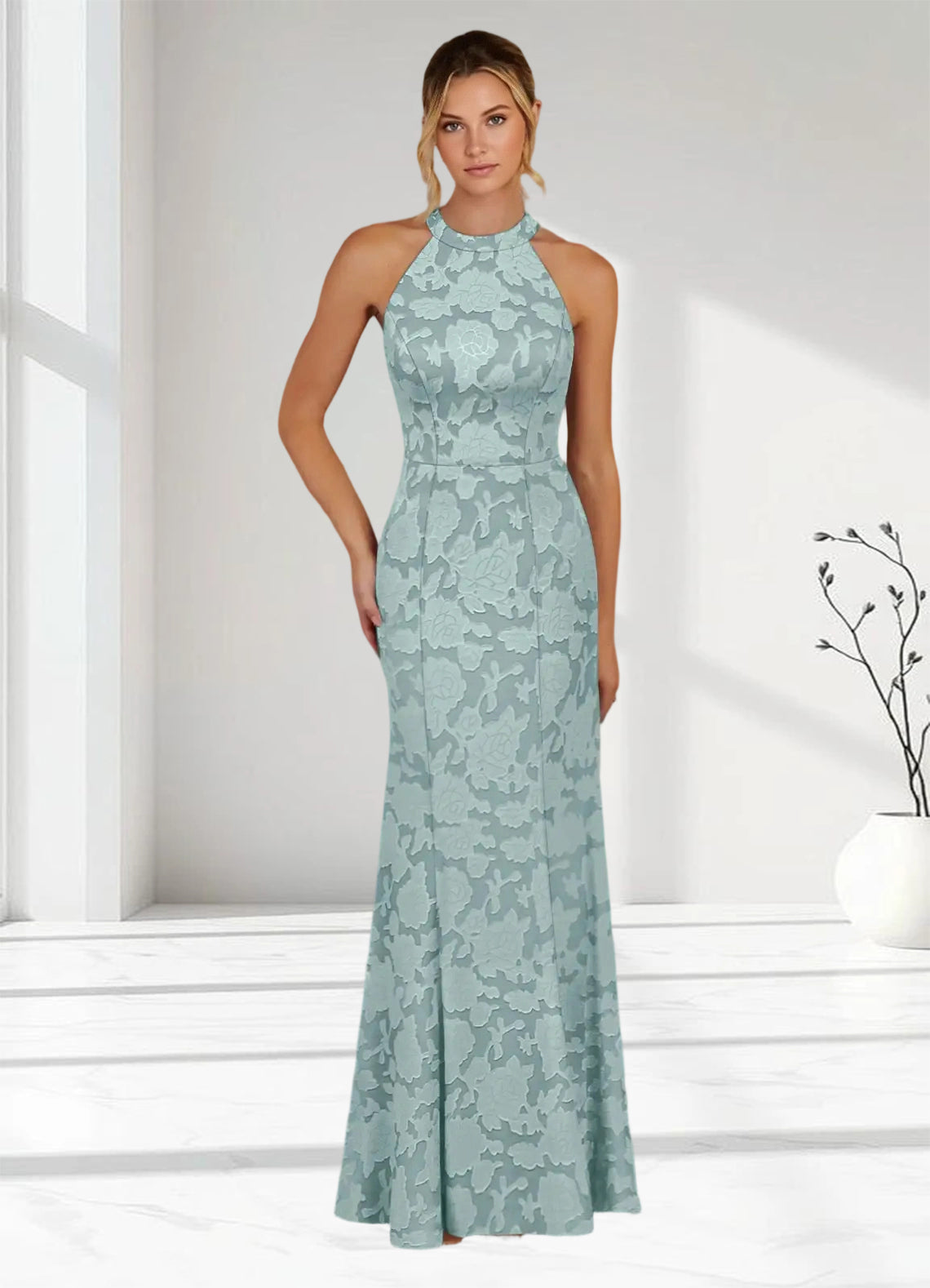 Augday Tyra Mermaid Floral Burnout Dress