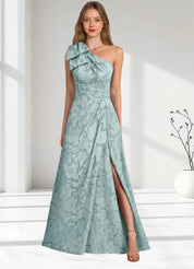 Augday Easton Ball-Gown One Shoulder Floral Burnout Dress