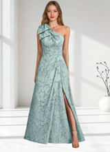 Augday Easton Ball-Gown One Shoulder Floral Burnout Dress